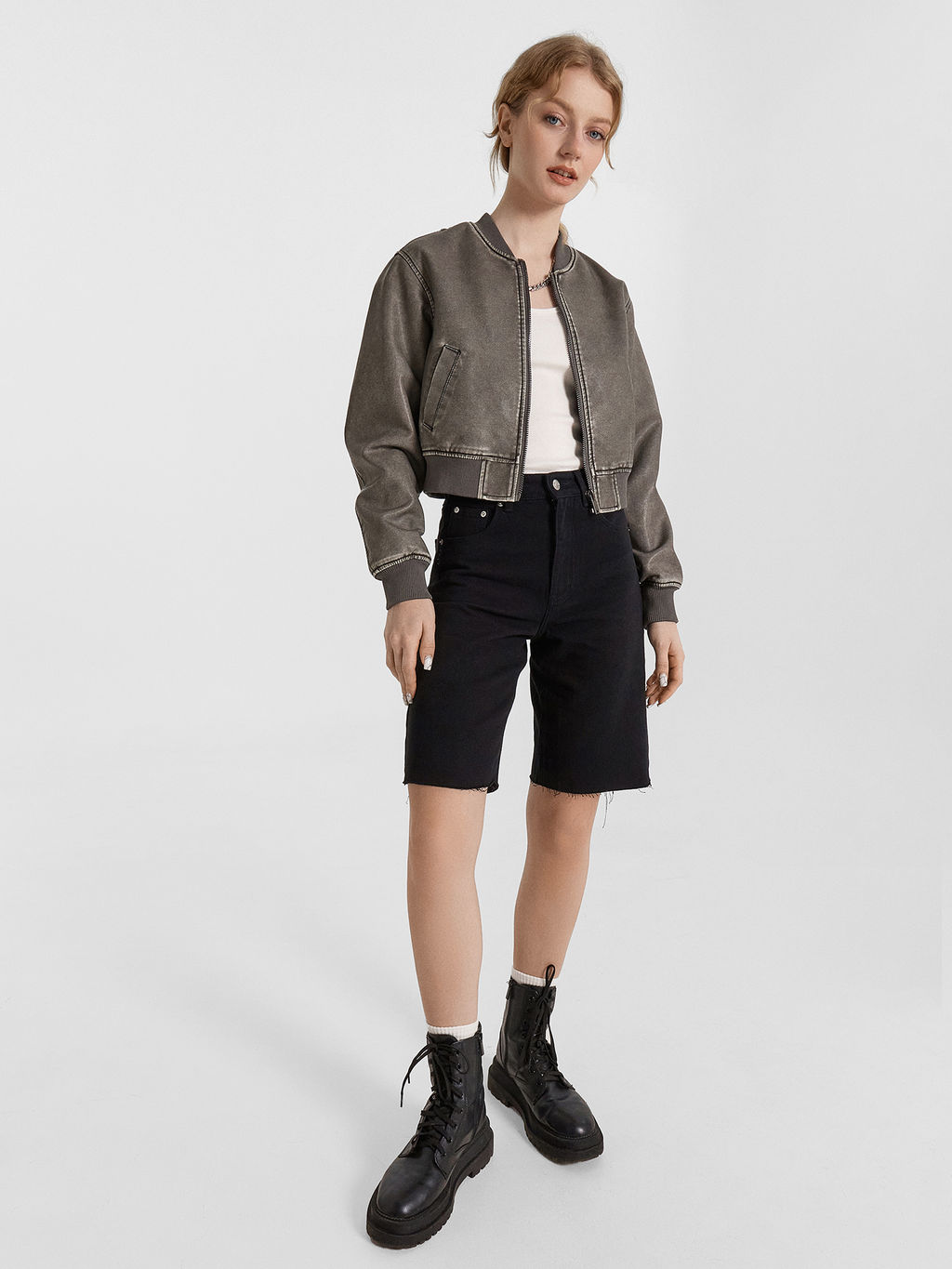 Шорты женские джинсовые черные черный 2024-DS603-1 - Mark formelle фото 2