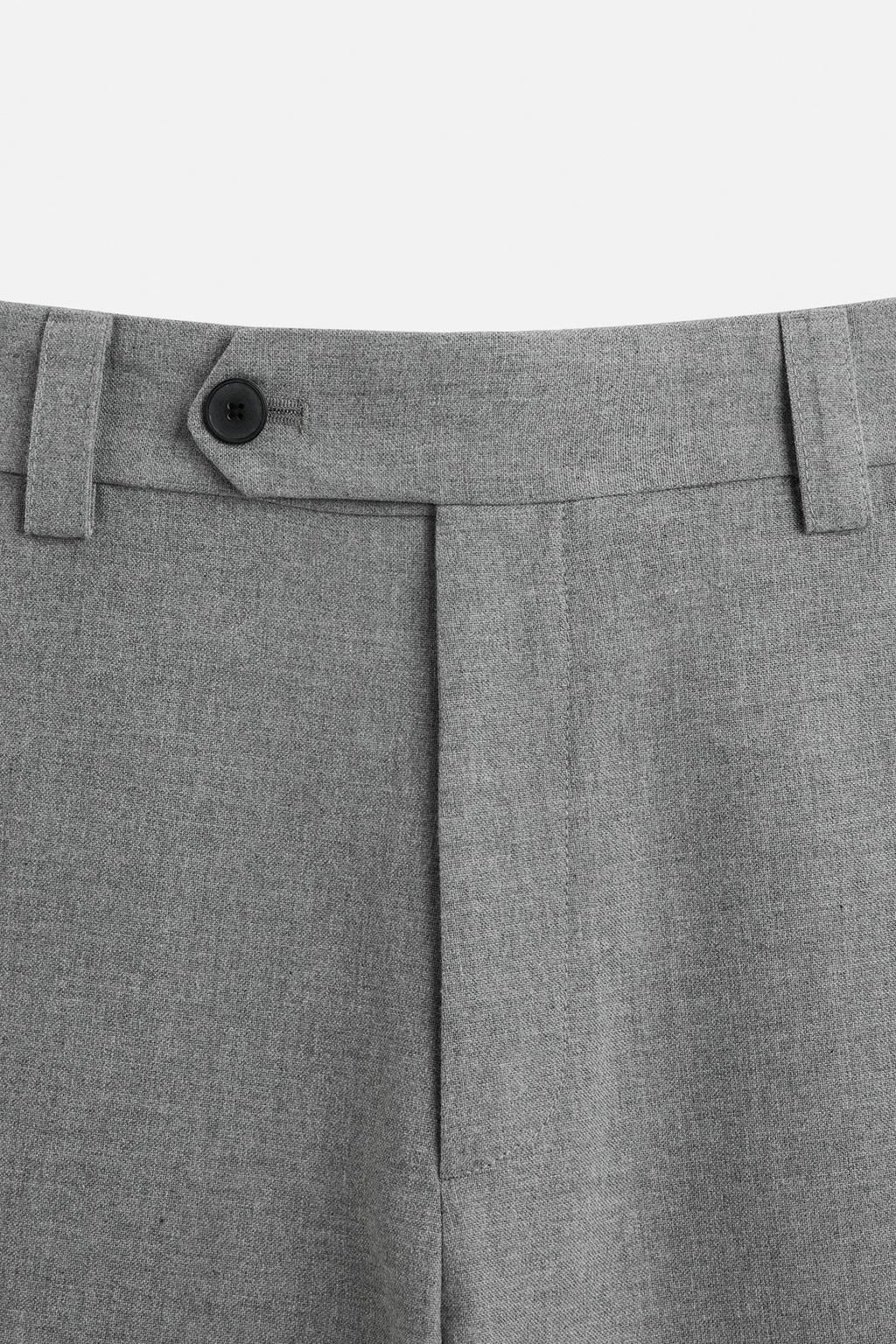 TEXTURED STRAIGHT-LEG TROUSERS - Zara фото 7