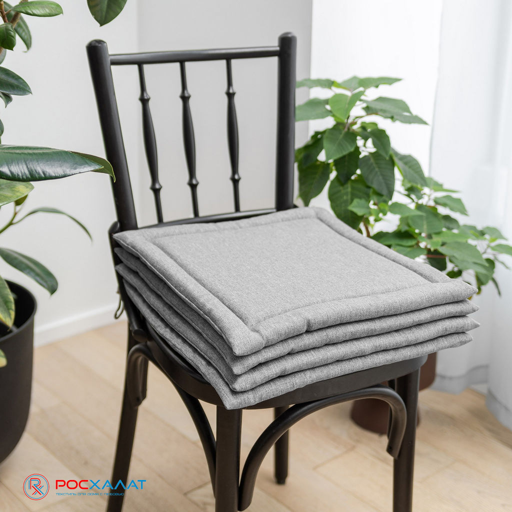 Подушка для стула ВН рогожка 40/40 пеп-сер  ПДС-01 (26) 40х40