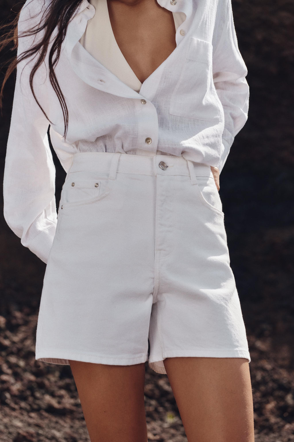 Z1975 MOM-FIT HIGH-WAIST SHORTS - Zara фото 3