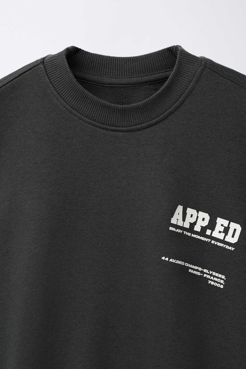 SHORT SLEEVE SWEATSHIRT AND TEXT JOGGERS SET - Zara фото 4