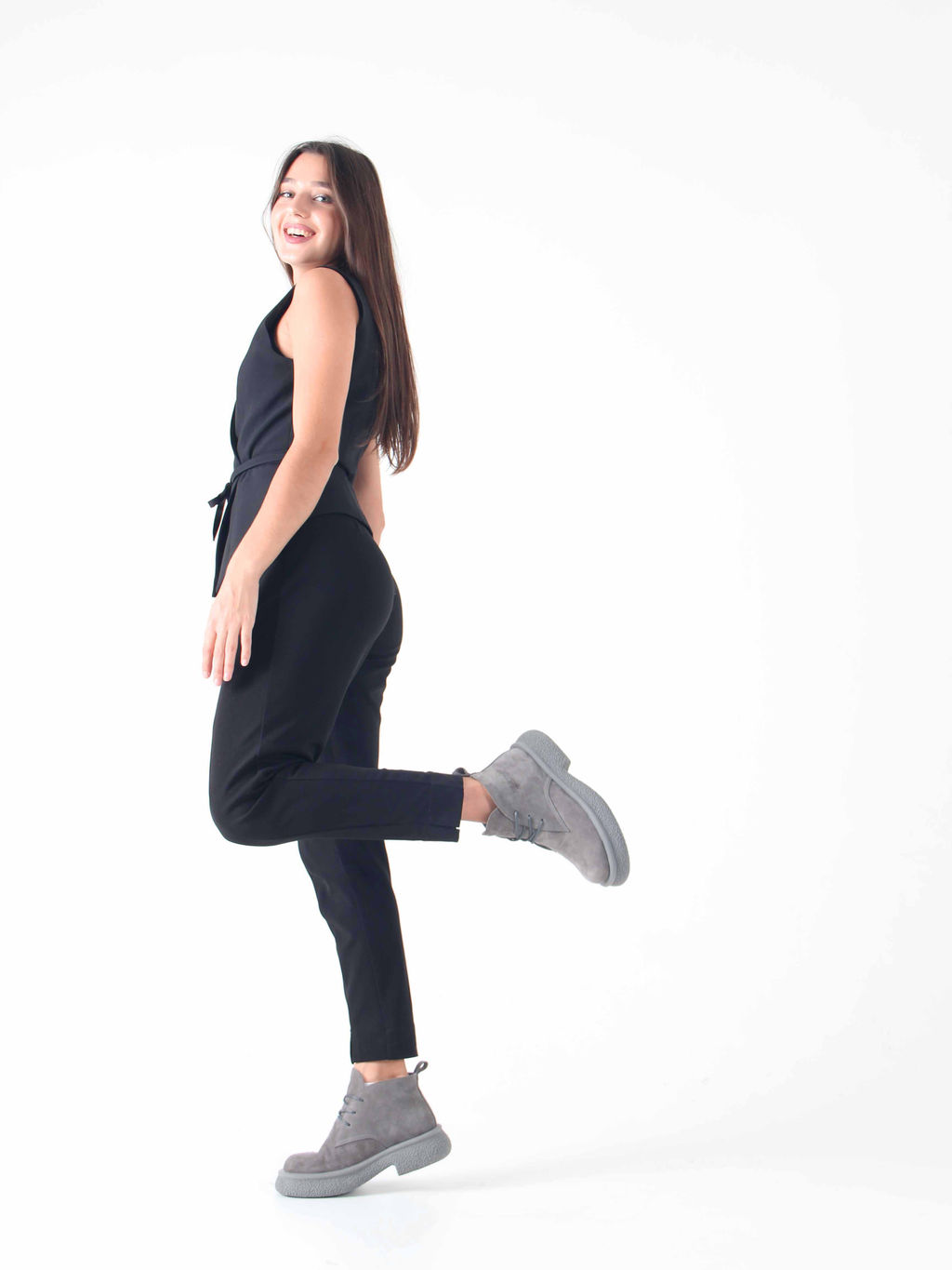 Ботинки EDART 308.агата gr. серый замок замша б/байка - Ed'art фото 18