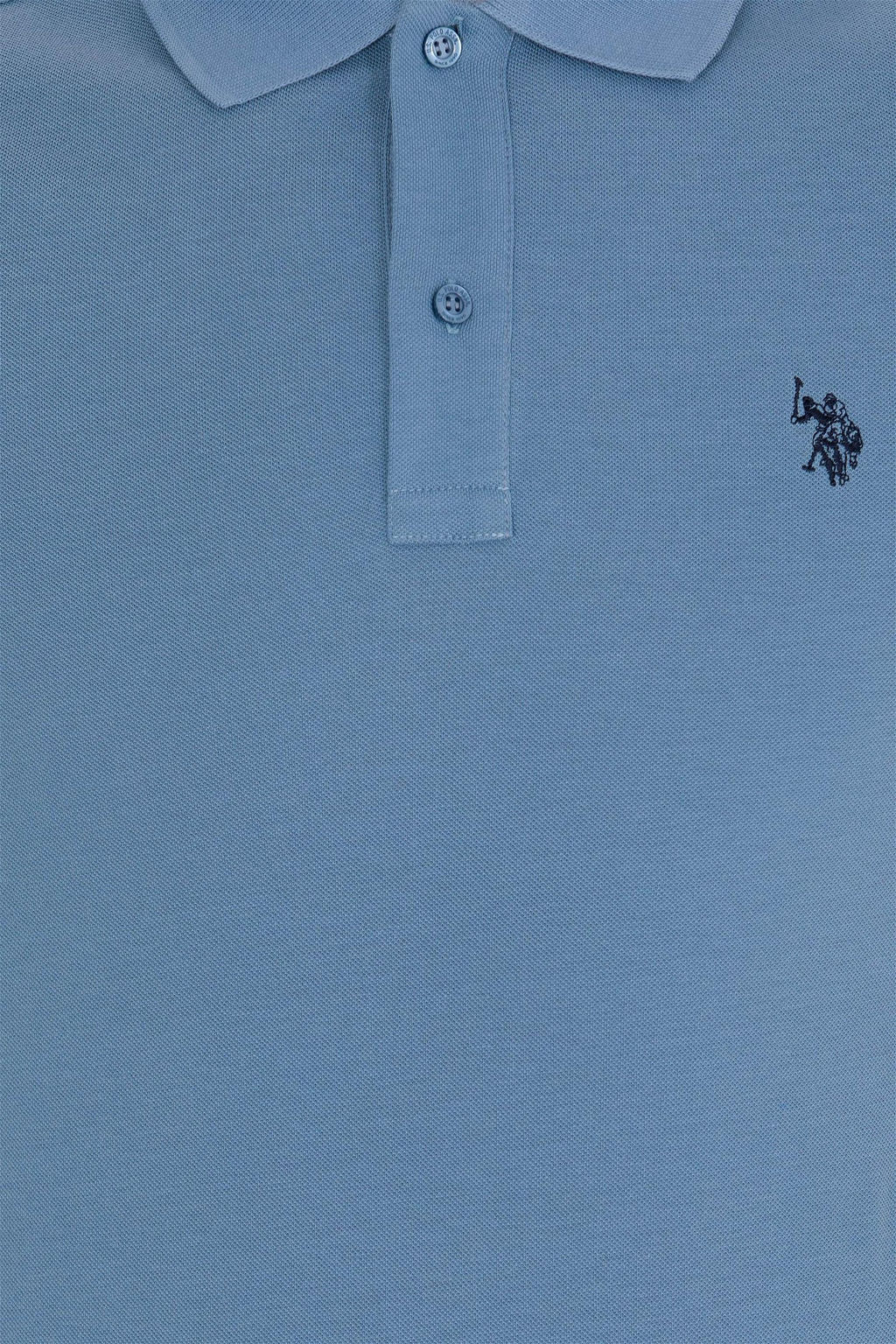 Мужская базовая футболка с воротником поло цвета индиго - U.s. polo assn фото 12