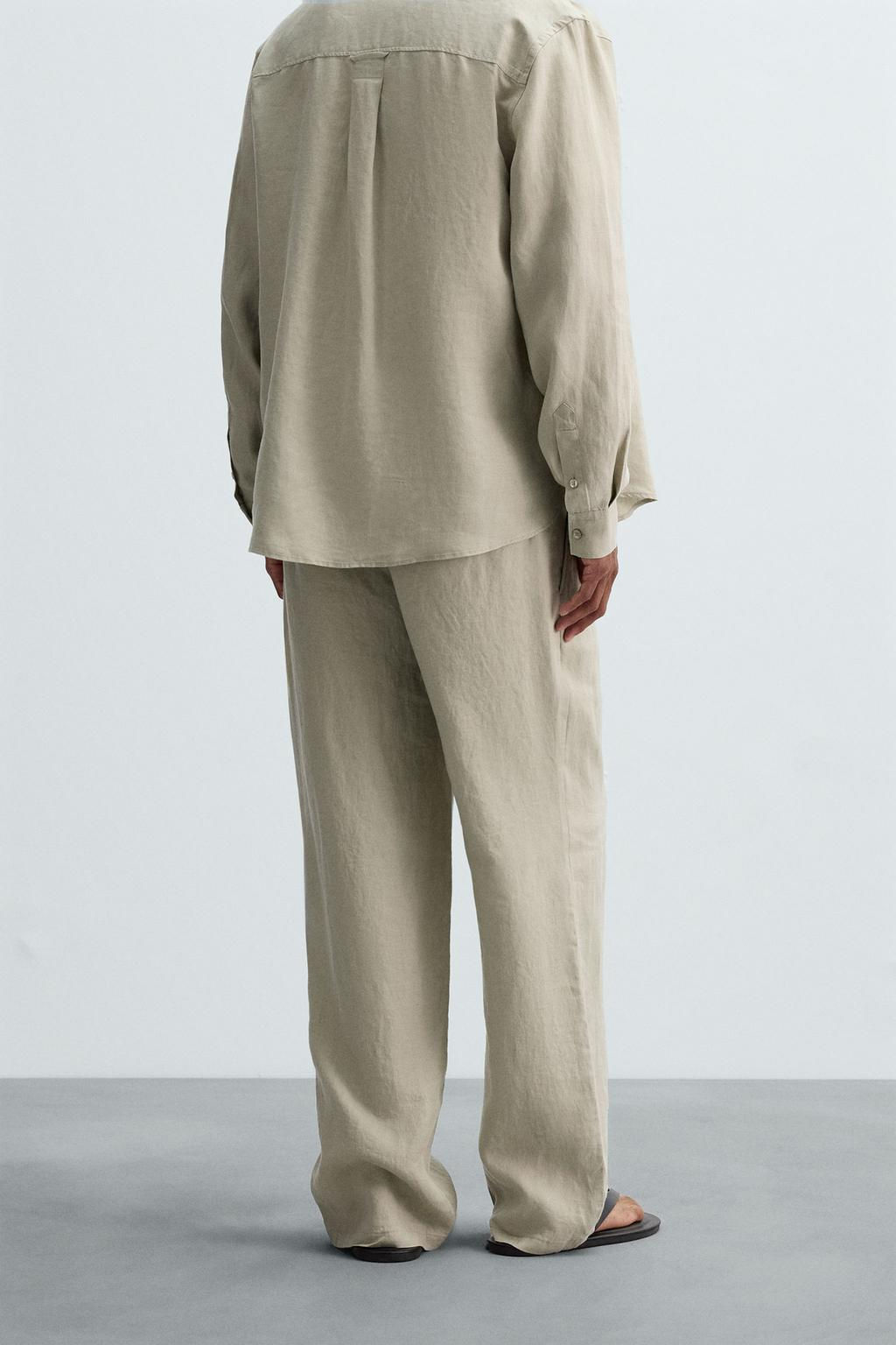 100% LINEN TROUSERS - Zara фото 3