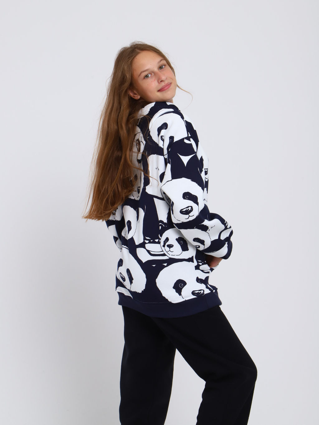 Толстовка "Либерти" темно-синий (панда)