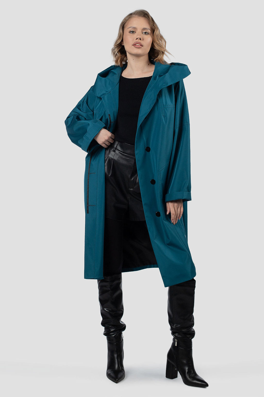 03-3399 Плащ женский (пояс) - El podio фото 9