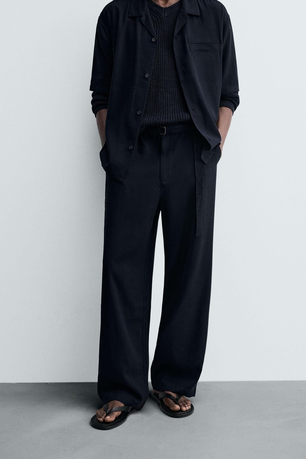RELAXED FIT TROUSERS WITH BELT - Zara фото 2