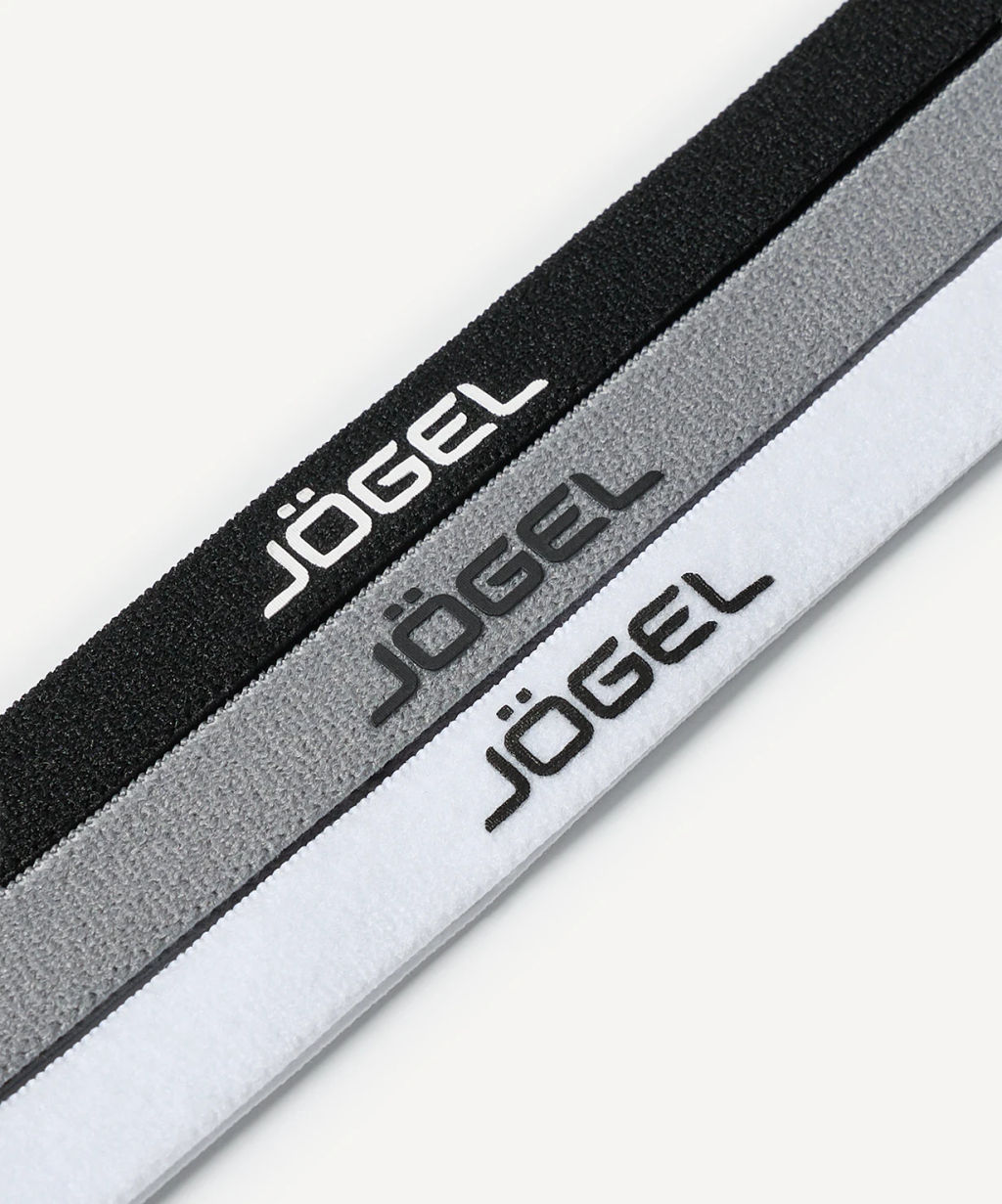 Резинки спортивные на голову JOGEL CAMP Training Headbands 3 Pack, черный/серый/белый  фото 6