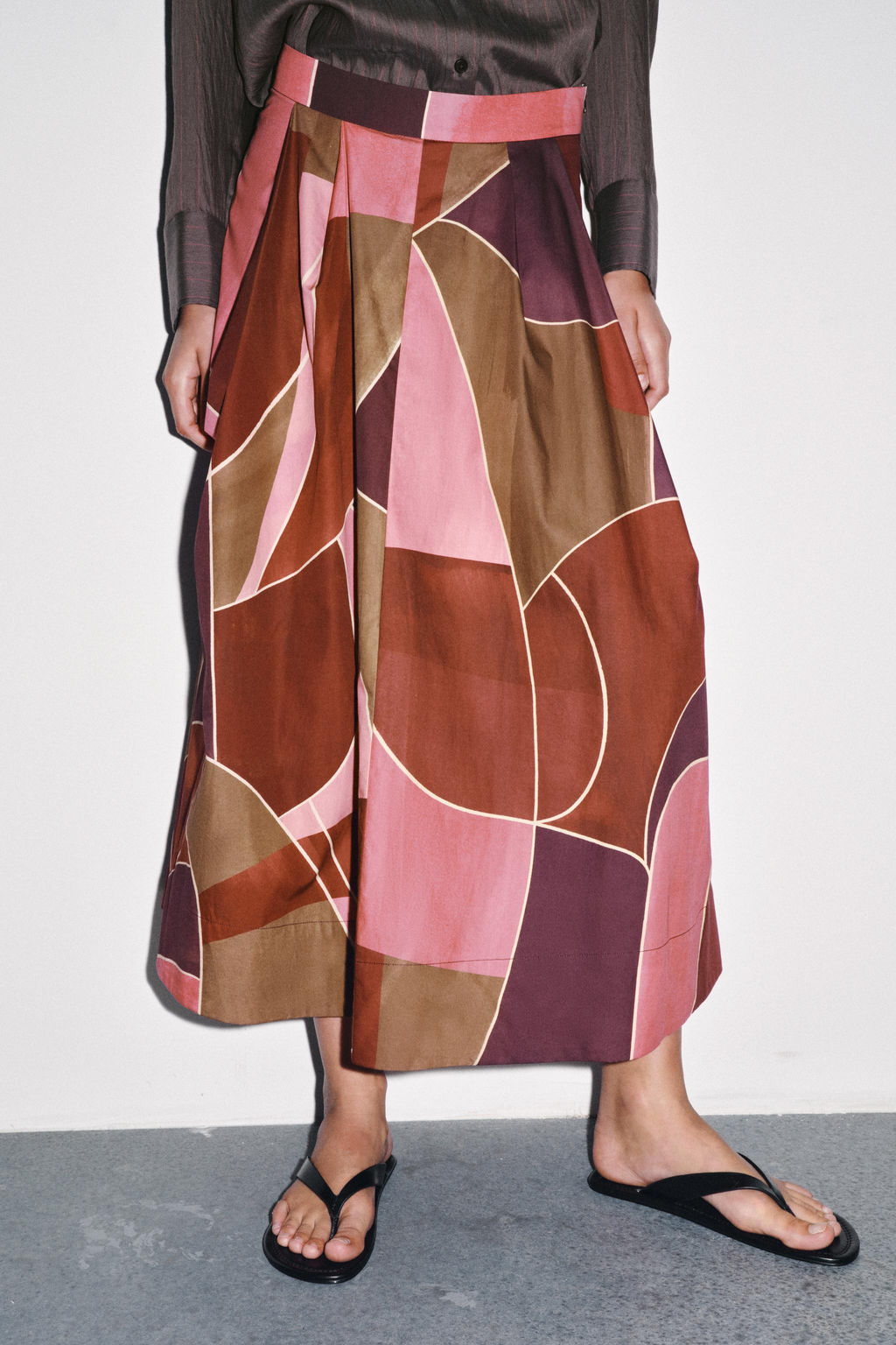 ZW COLLECTION PRINTED MIDI SKIRT - Zara фото 4