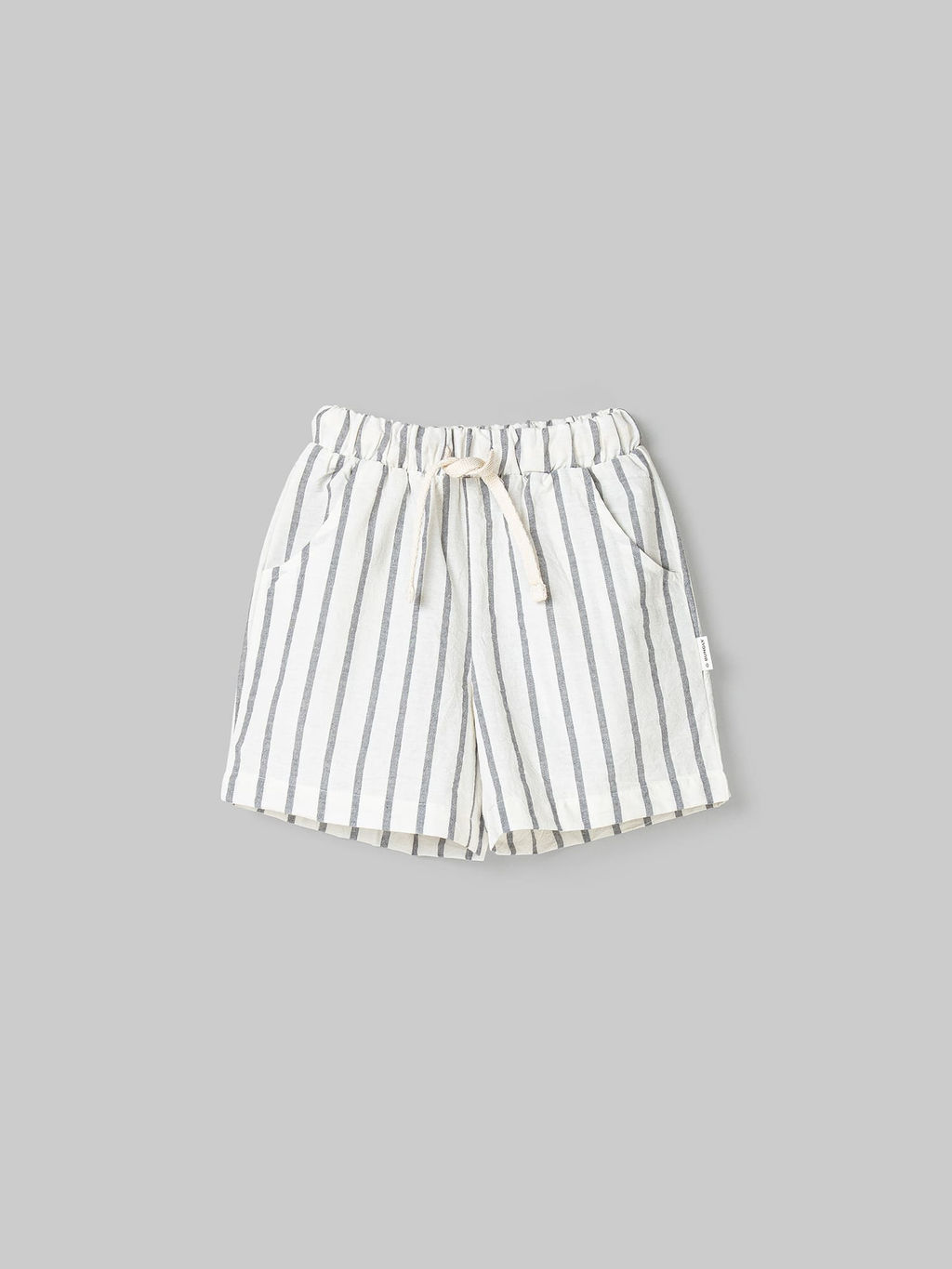 Шорты бермуды хлопковые "Полоска Уголь"