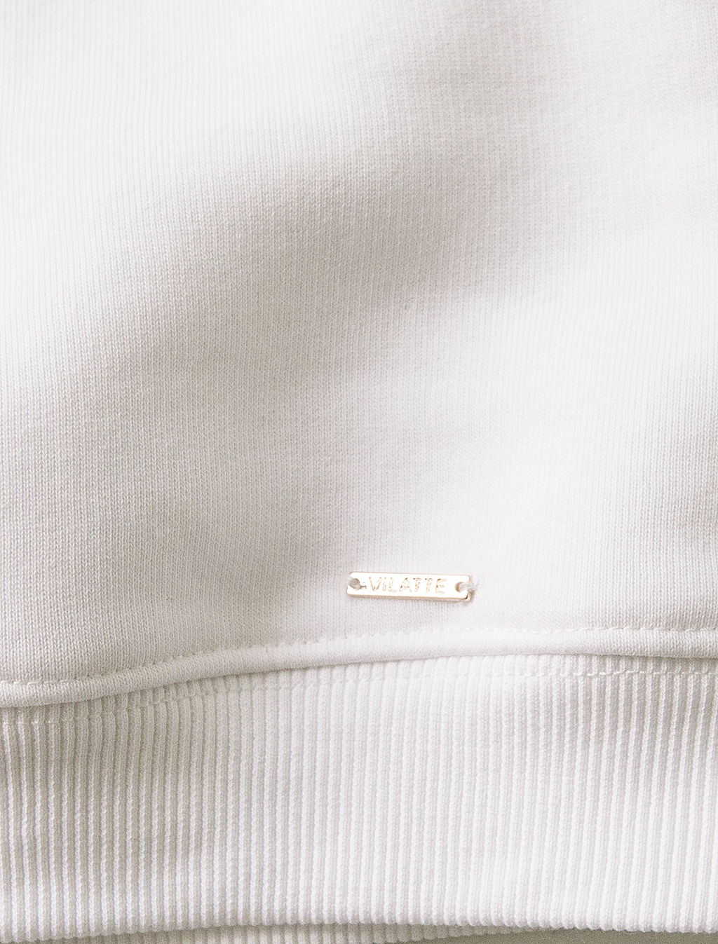 VILATTE / Свитшот из теплого футера-трехнитки с принтом фольгой для девочки  фото 3