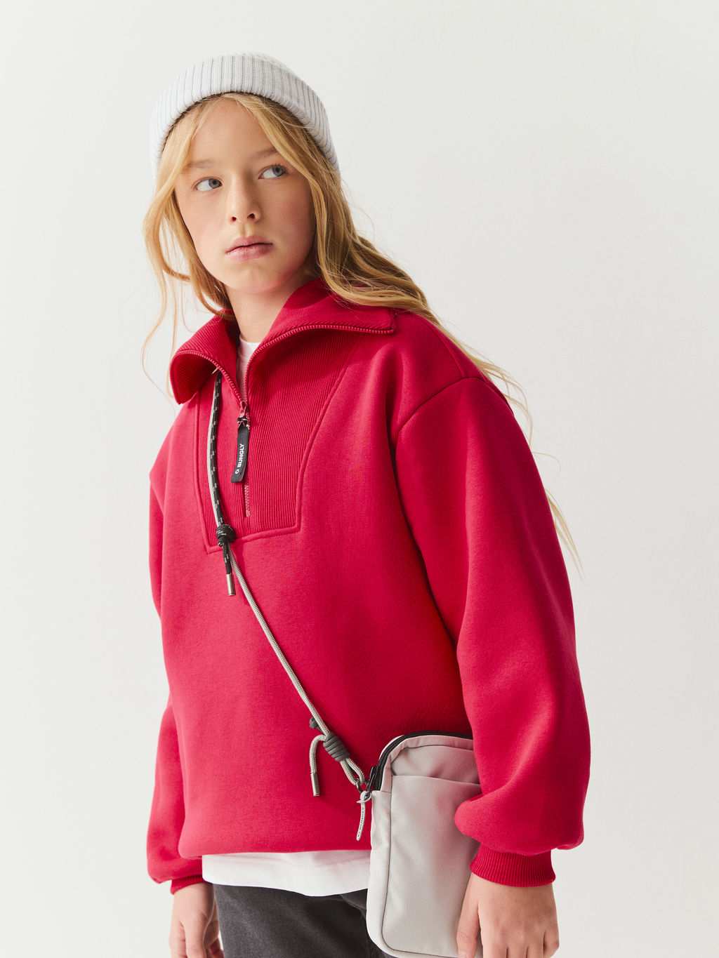 Свитшот Малина утепленный 7+ - Bungly фото 5