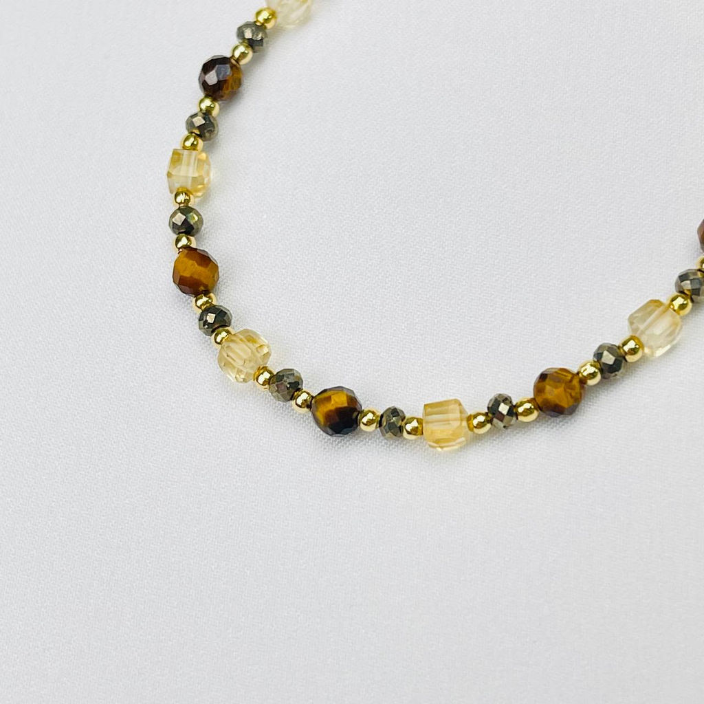 Браслет для Льва из Тигрового глаза,Пирита и Цитрина - Радуга самоцветов фото 3