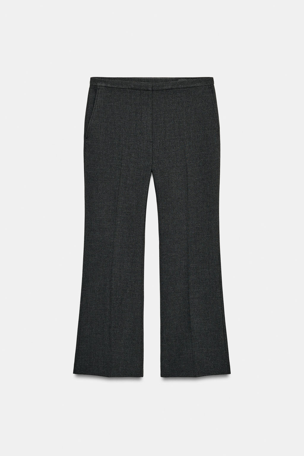 PANTAL?N CROPPED FLARE ZW COLLECTION / Gris oscuro - Zara фото 6