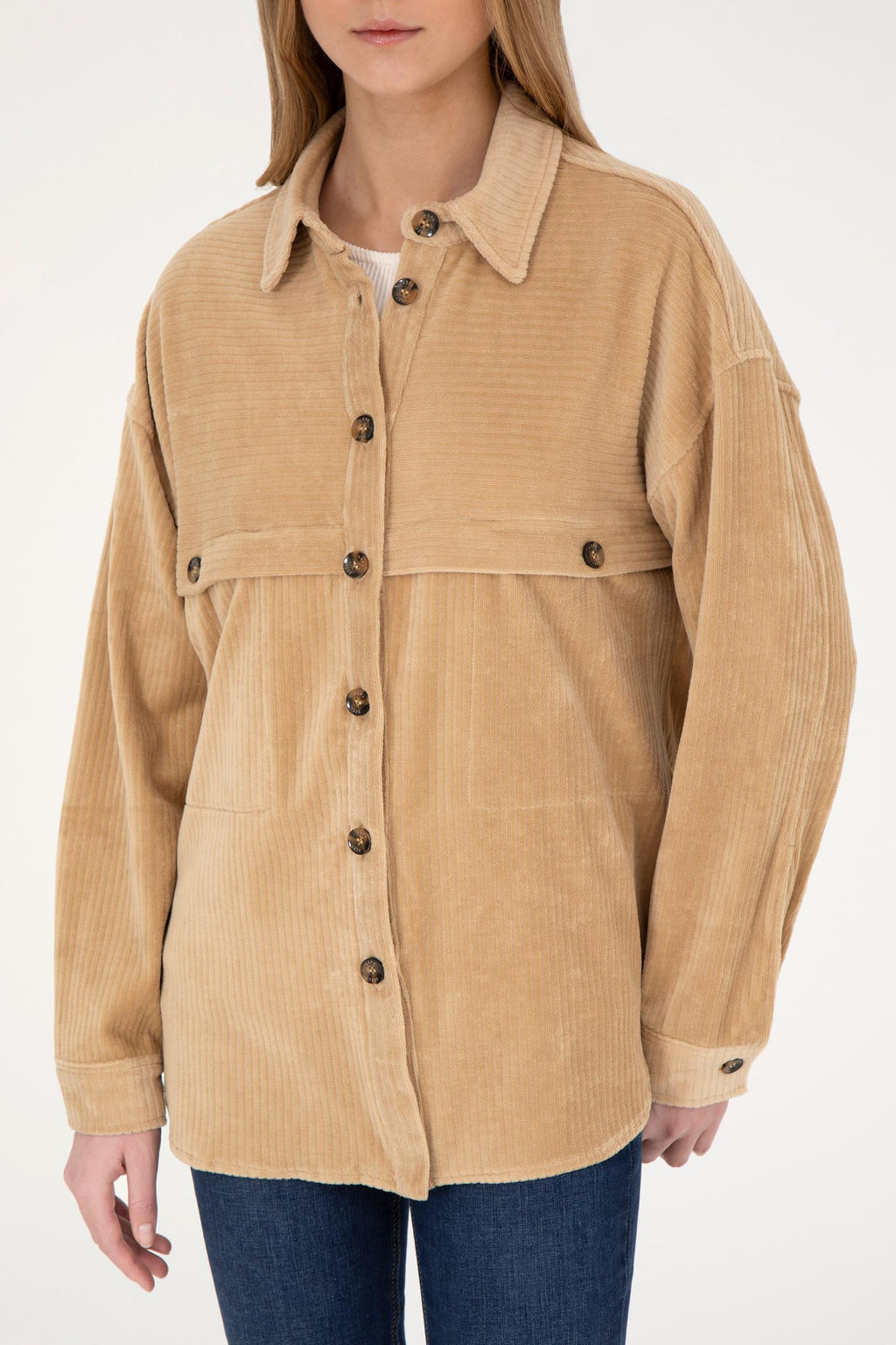 Женская трикотажная рубашка песочного цвета - U.s. polo assn фото 20