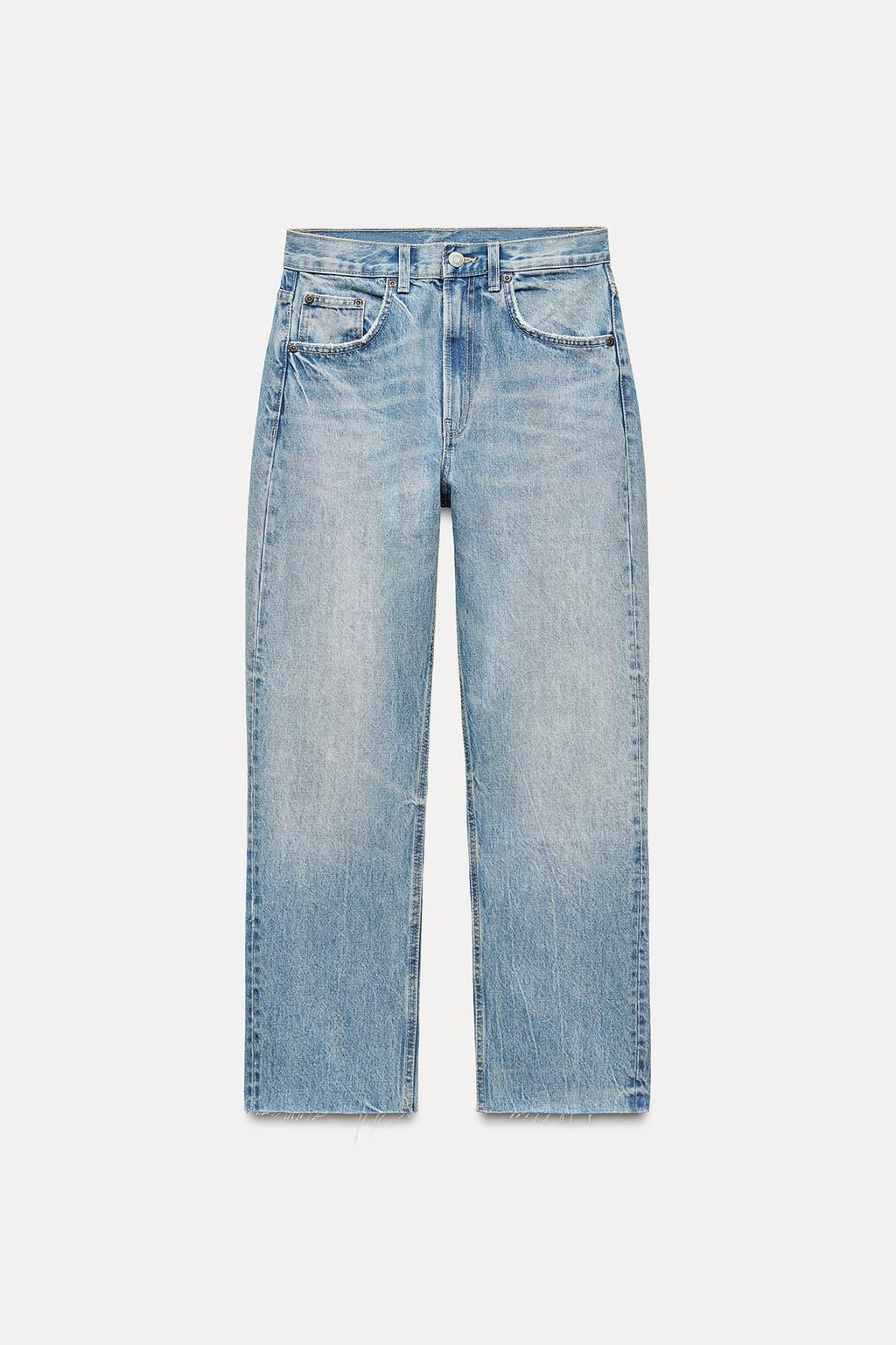 TRF STRAIGHT HIGH-WAIST JEANS - Zara фото 7