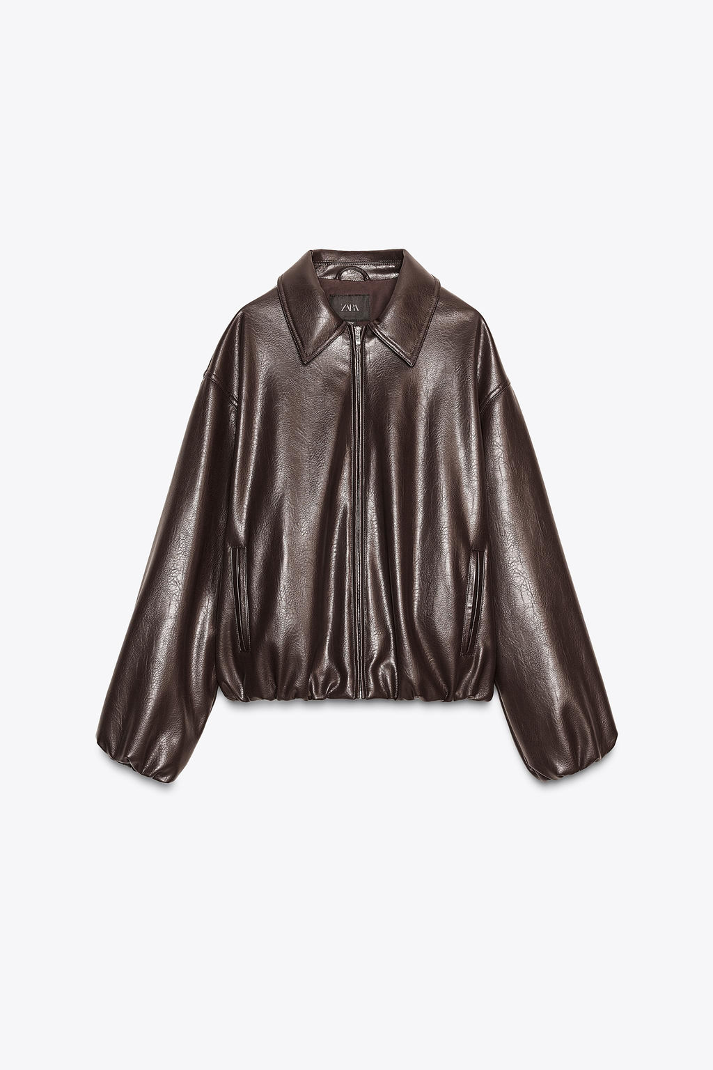 FAUX LEATHER BOMBER JACKET - Zara фото 7