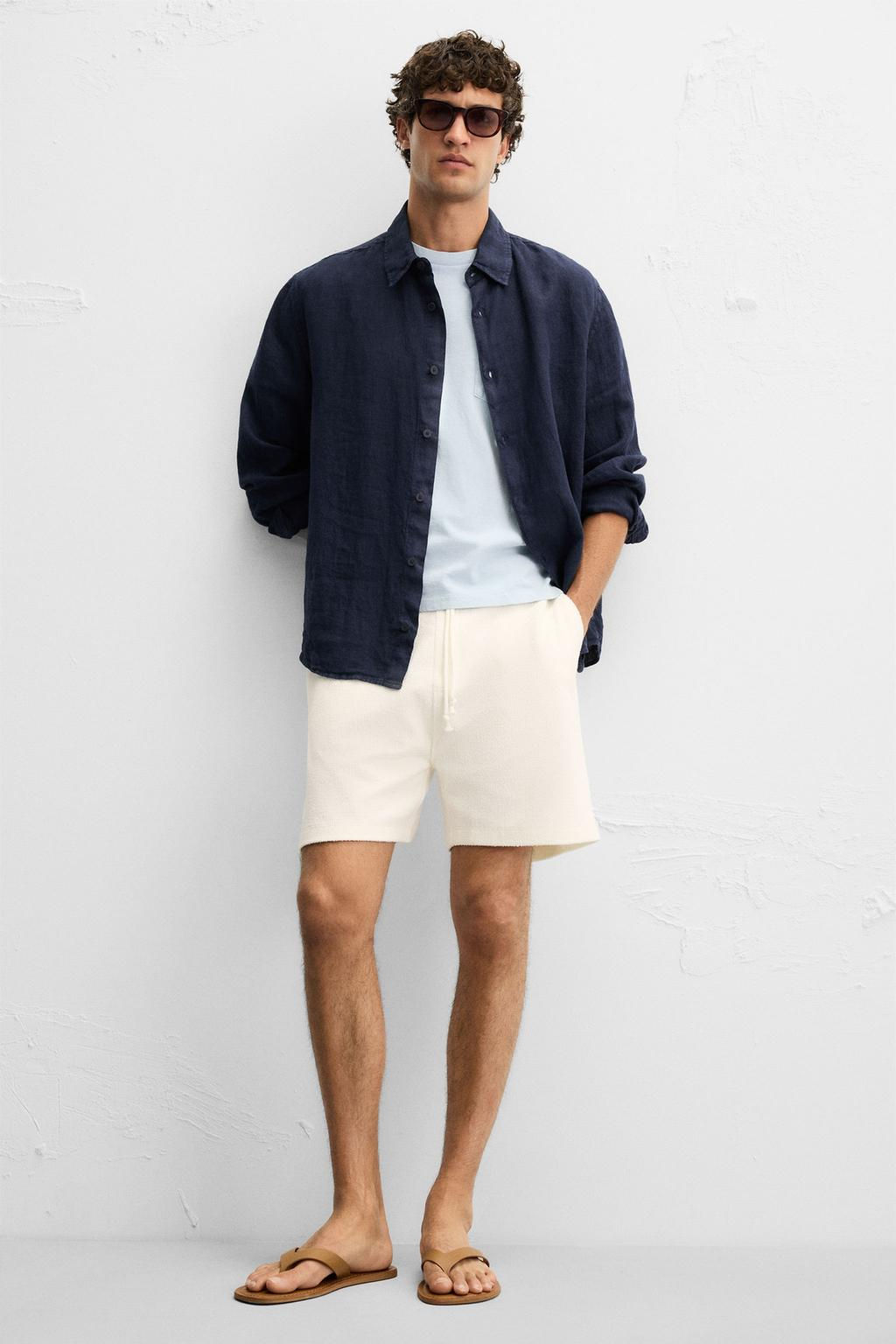 TEXTURE JOGGER BERMUDA SHORTS - Zara фото 6
