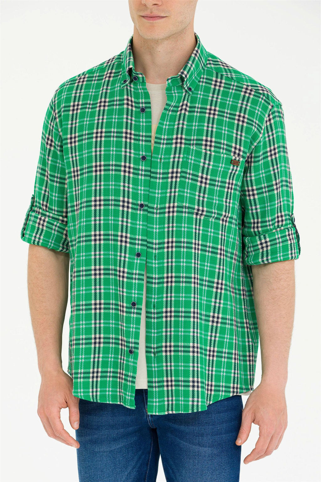 U. S. Polo Assn Мужская зеленая рубашка Lumberjack - U.s. polo assn фото 13