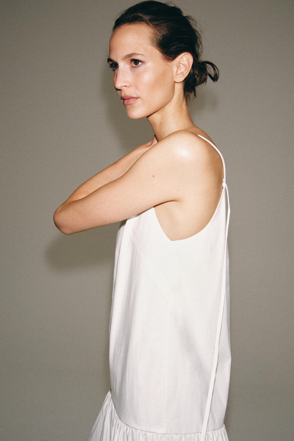 VESTIDO PLIEGUES ZW COLLECTION / Blanco - Zara фото 4