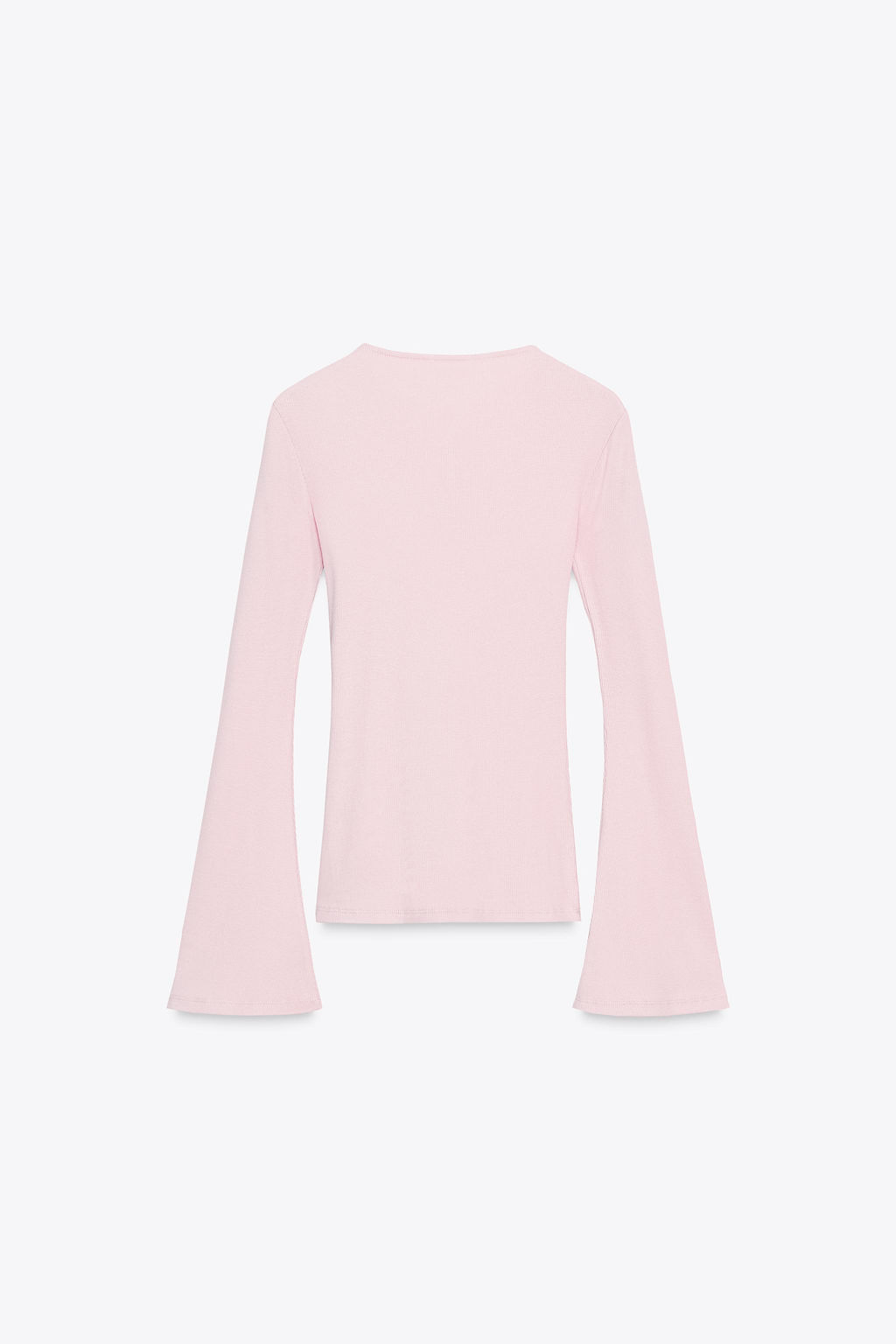 RIB T-SHIRT WITH FLARED SLEEVES - Zara фото 6