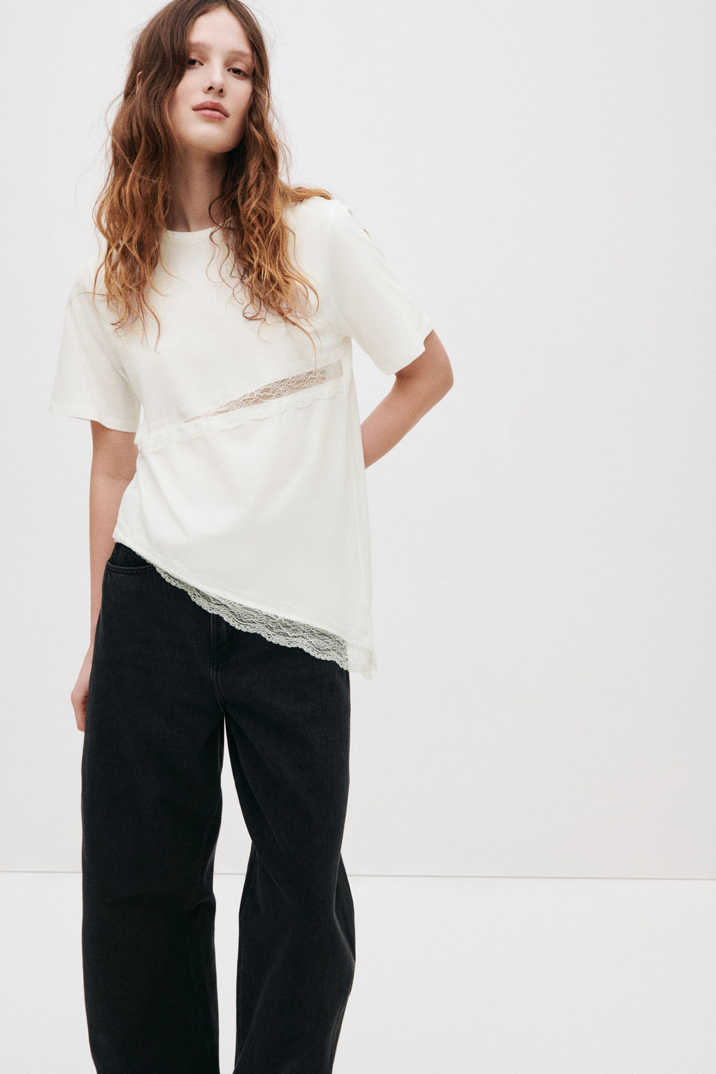 Camiseta con ribete de encaje - H&m фото 5