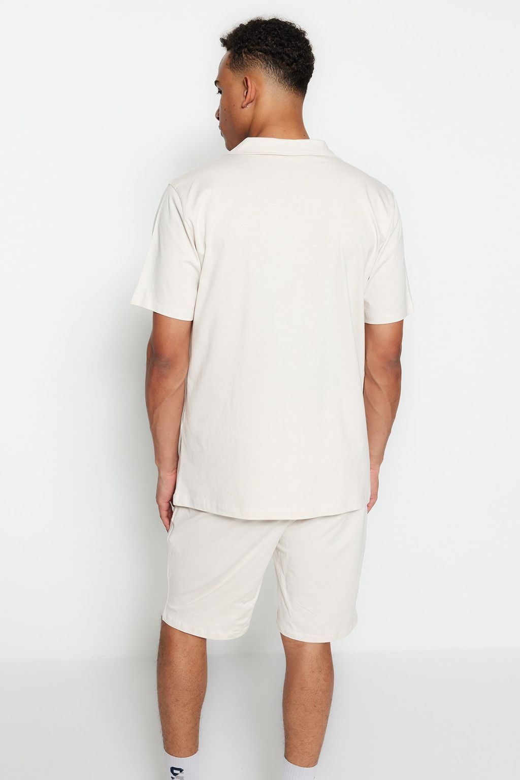 TRENDYOL MAN Lacivert Unisex Regular Fit Apas Yaka Sortlu Pijama Tak?m? TMNSS23PT00007 - Trendyolmilla фото 6