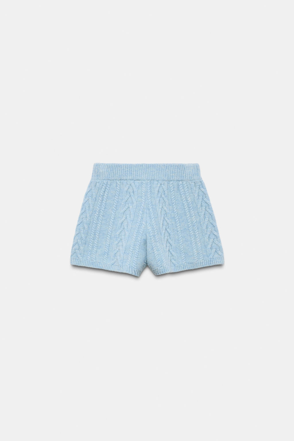 80% WOOL CABLE KNIT SHORTS SKI COLLECTION - Zara фото 7