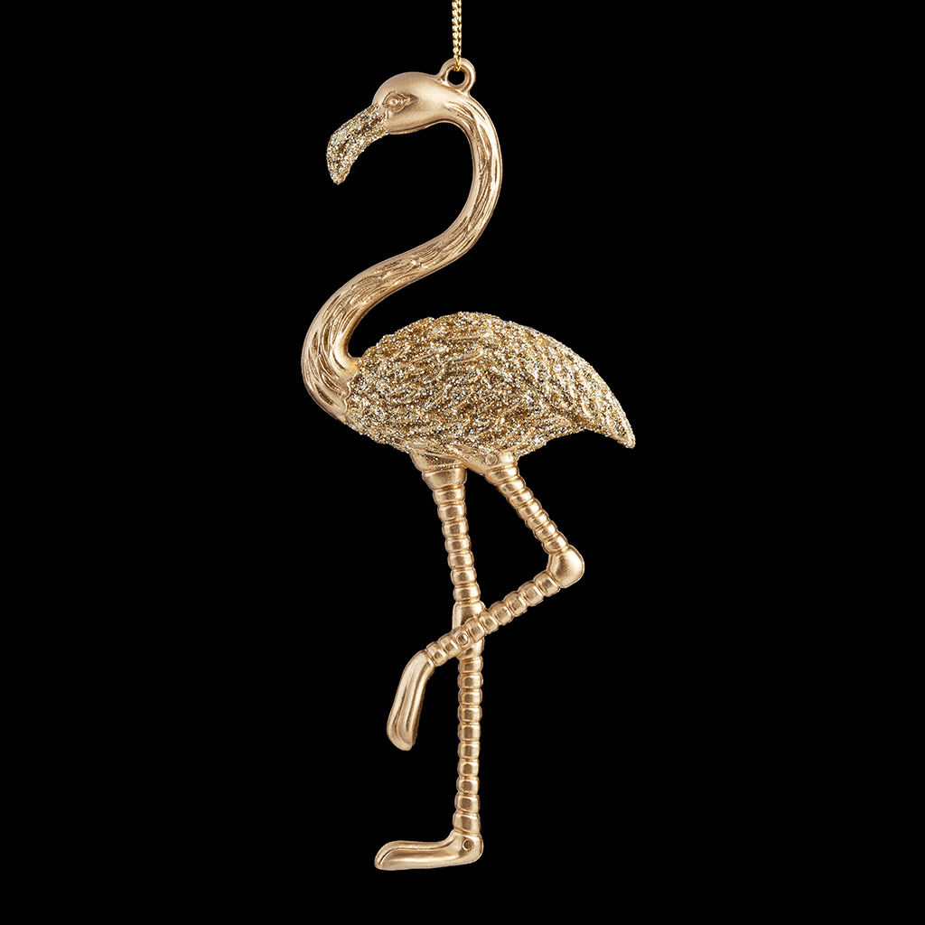 Цена за 1 шт. Украшение ErichKrause Decor Фламинго золотой 15см
