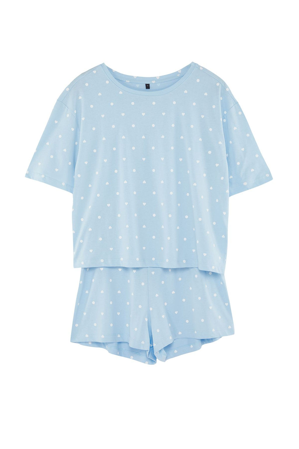 Trendyolmilla Beyaz %100 Pamuklu Puantiyeli ve Kalpli Sortlu Orme Pijama Tak?m? THMSS21PT1485 фото 63