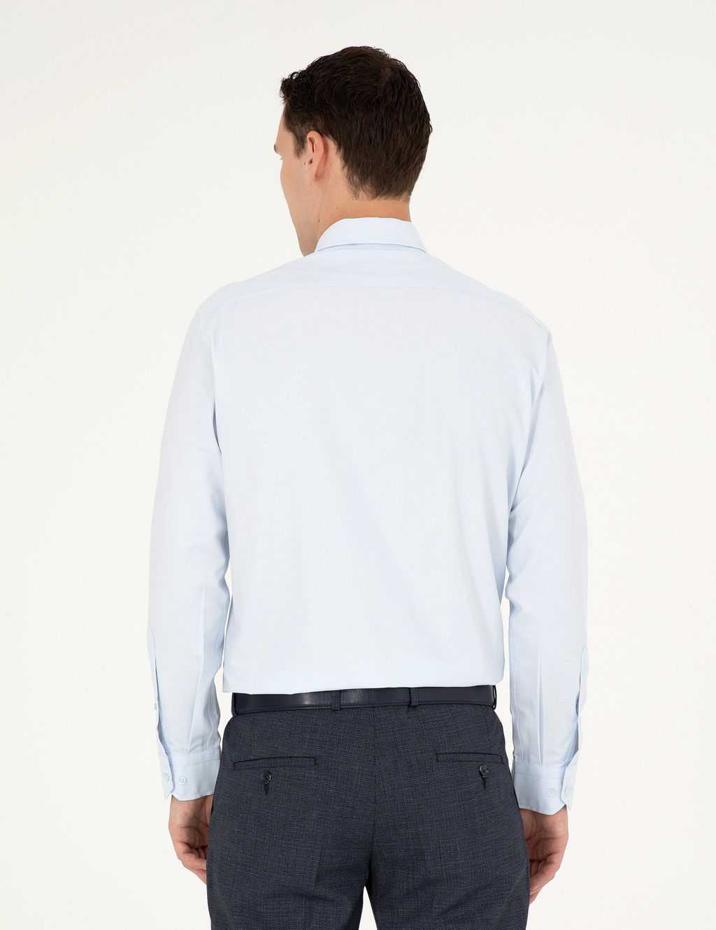 A__k Mavi Regular Fit Uzun Kollu Basic G_mlek