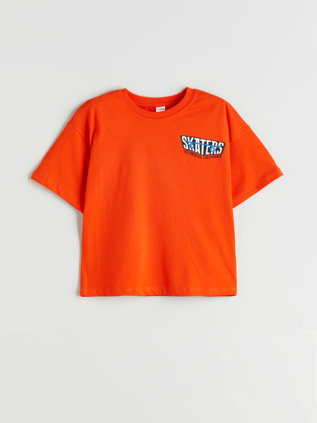 Bisiklet Yaka Bask?l? Erkek ?ocuk Ti??rt