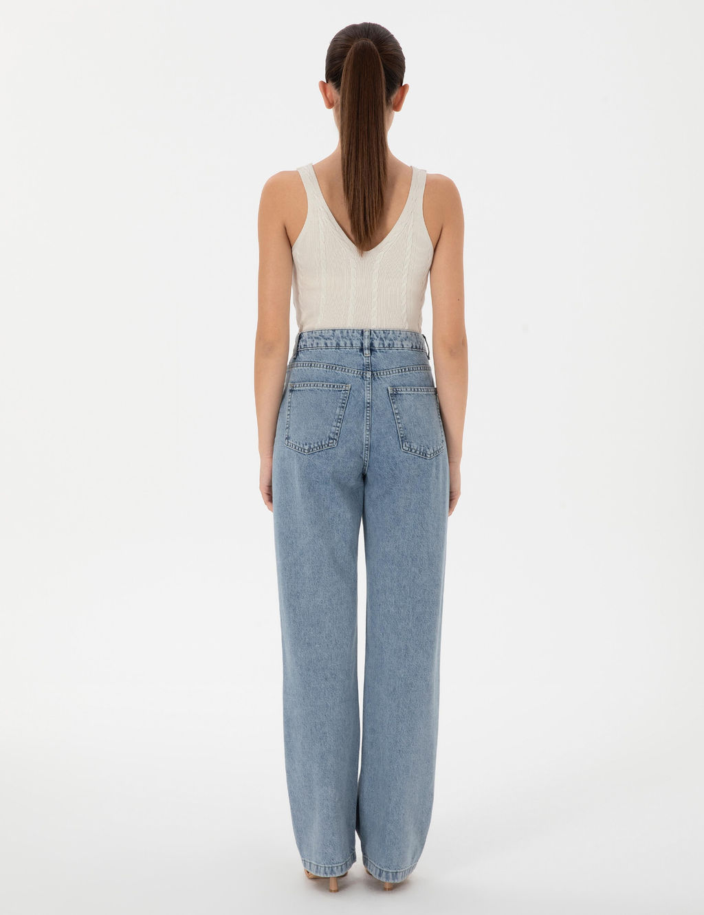 A__k Mavi High Waist Flare Fit Jean Pantolon