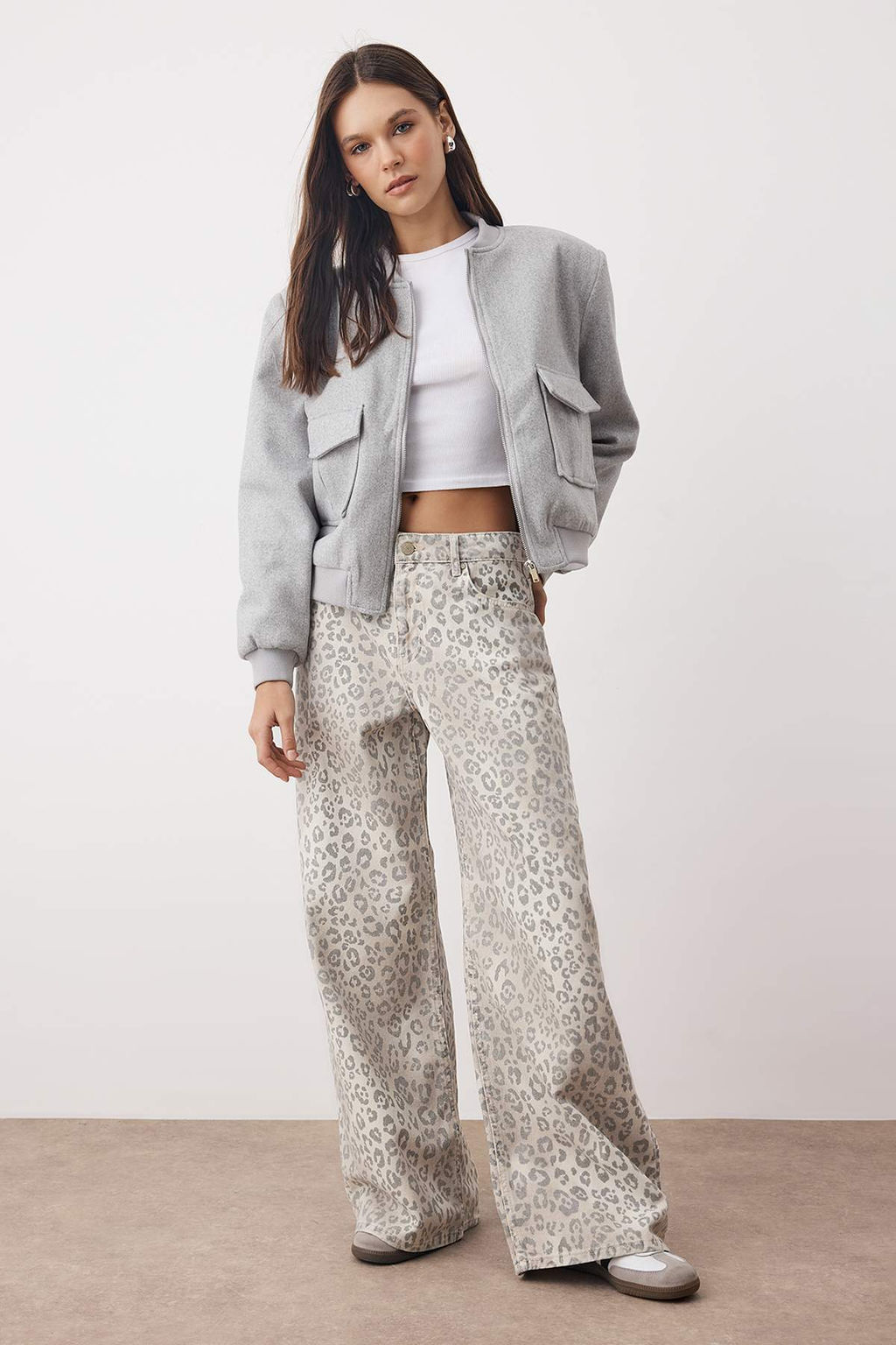 Teen Cok Renkli Normal Bel Ekose Desenli Wide Leg Jeans TWOAW26JE00024 - Trendyolmilla фото 14