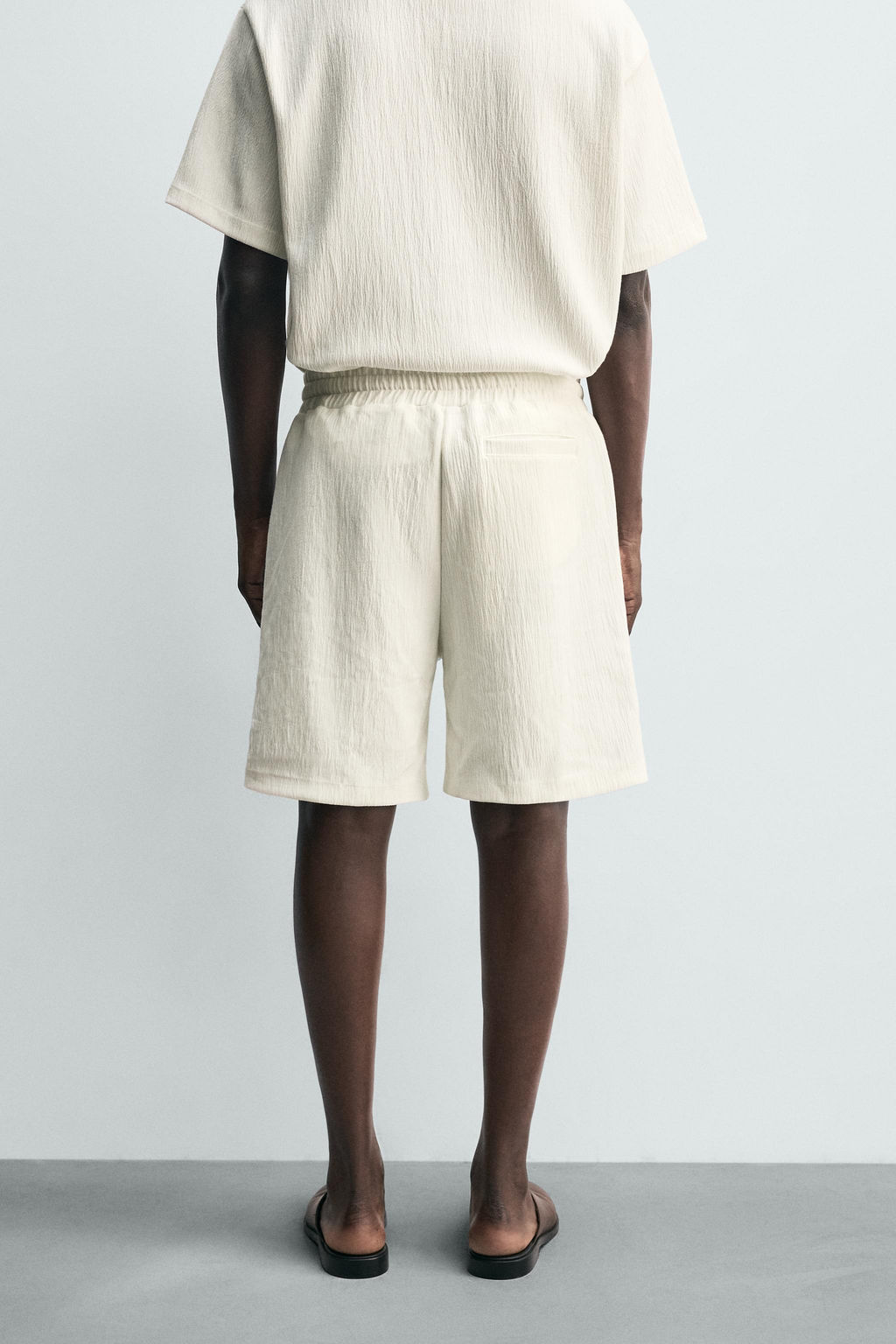 BERMUDA JOGGER ESTRUCTURA / Blanco roto - Zara фото 3