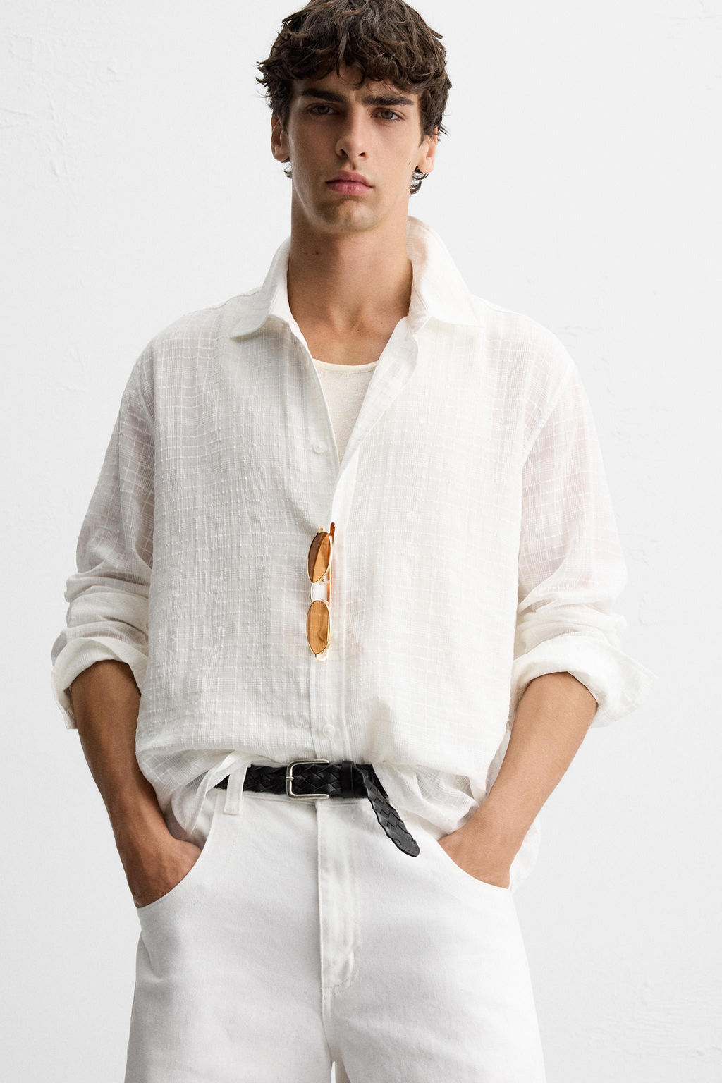 CHECK JACQUARD SHIRT - Zara фото 5