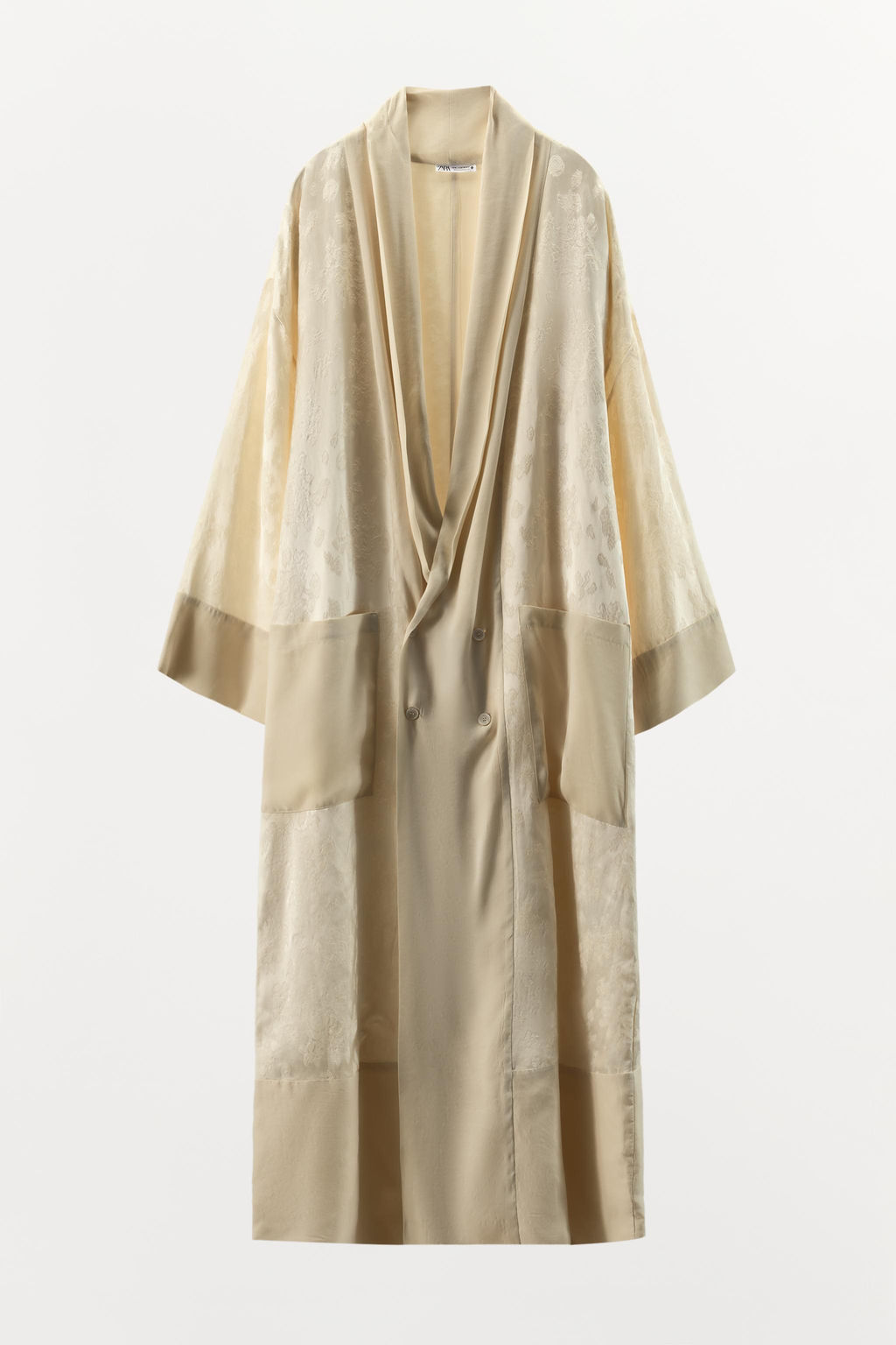 ABRIGO COMBINADO JACQUARD LINO LIMITED EDITION / Vainilla - Zara фото 7