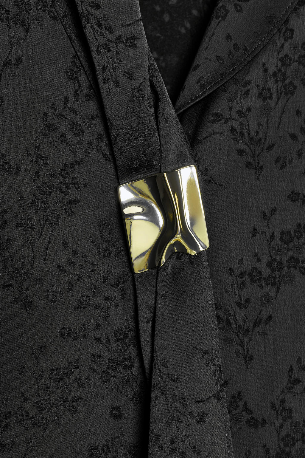 JACQUARD FLORAL BROOCH SHIRT - Zara фото 5