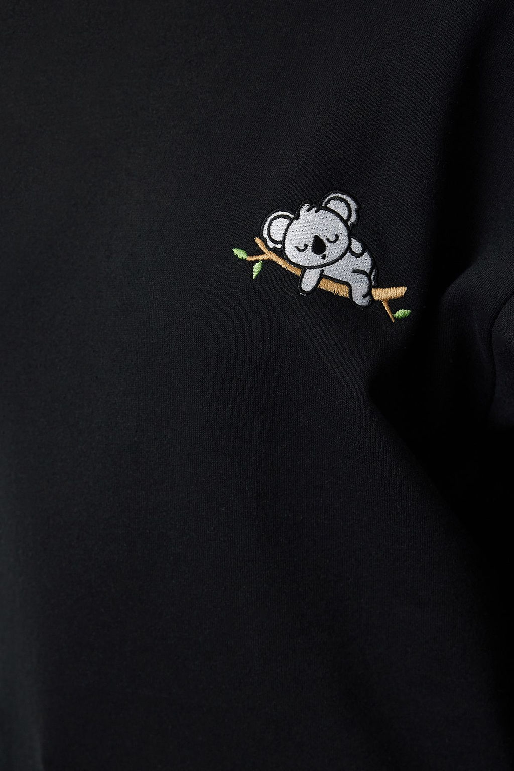 Siyah Animal Nak?sl? Regular/Normal Kal?p Kal?n Ici Polarl? Orme Sweatshirt TWOAW24SW00196