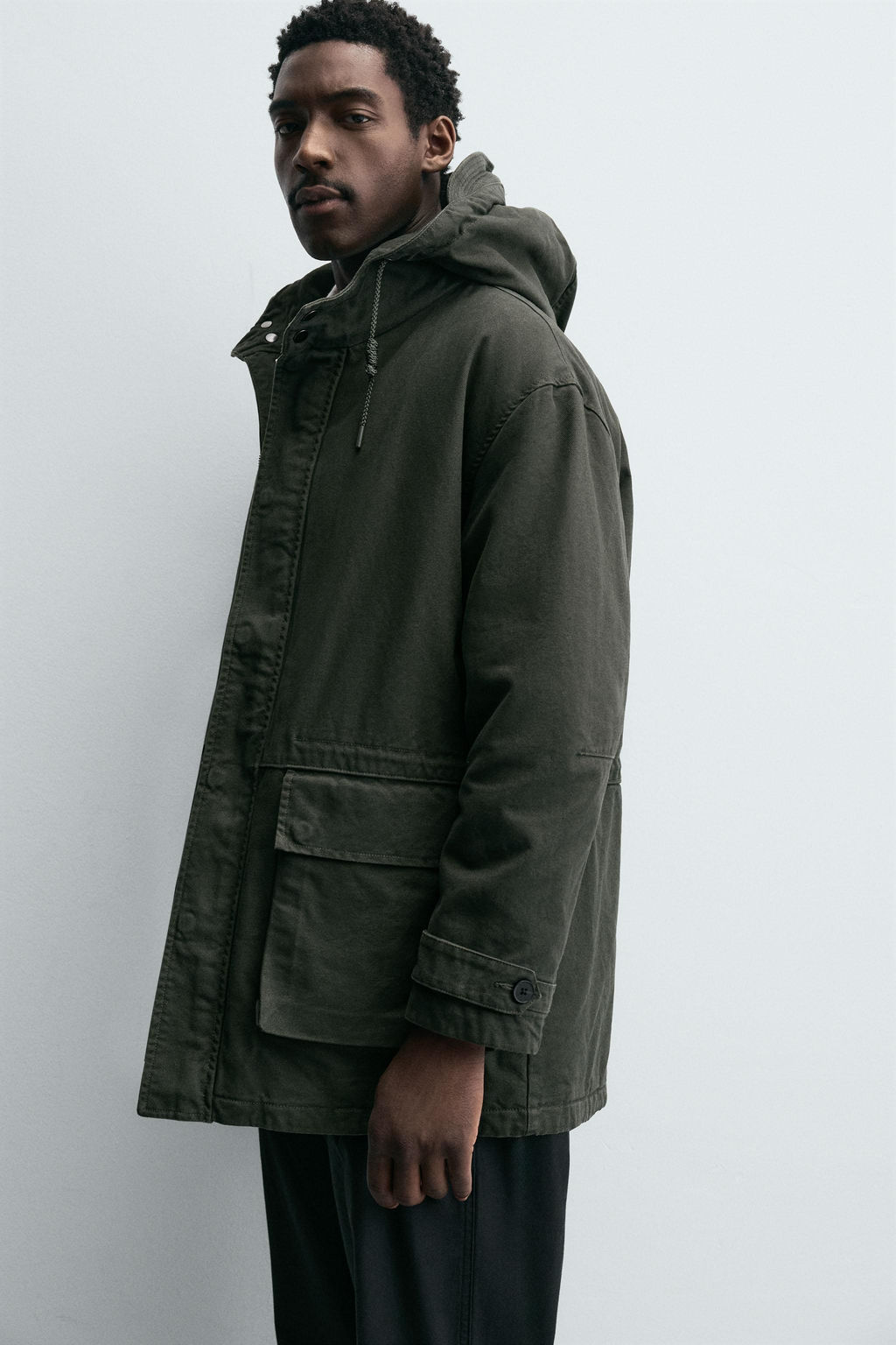 WASHED RELAXED FIT PARKA - Zara фото 7