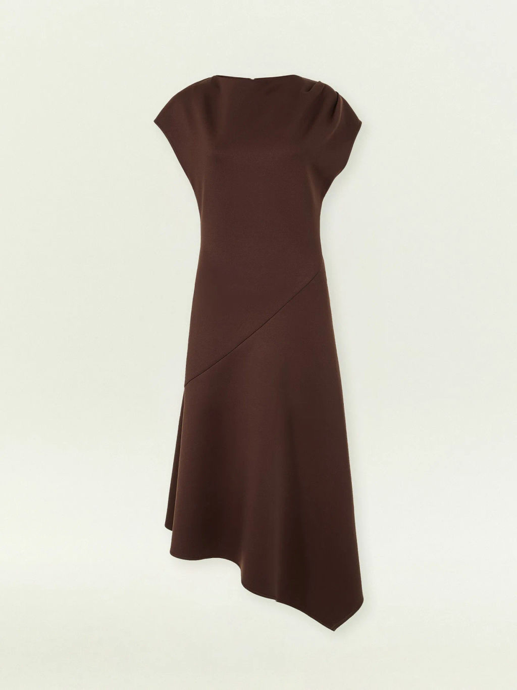 Трикотажное платье миди косого кроя из хлопка, PL1675/crayon - Emka фото 7