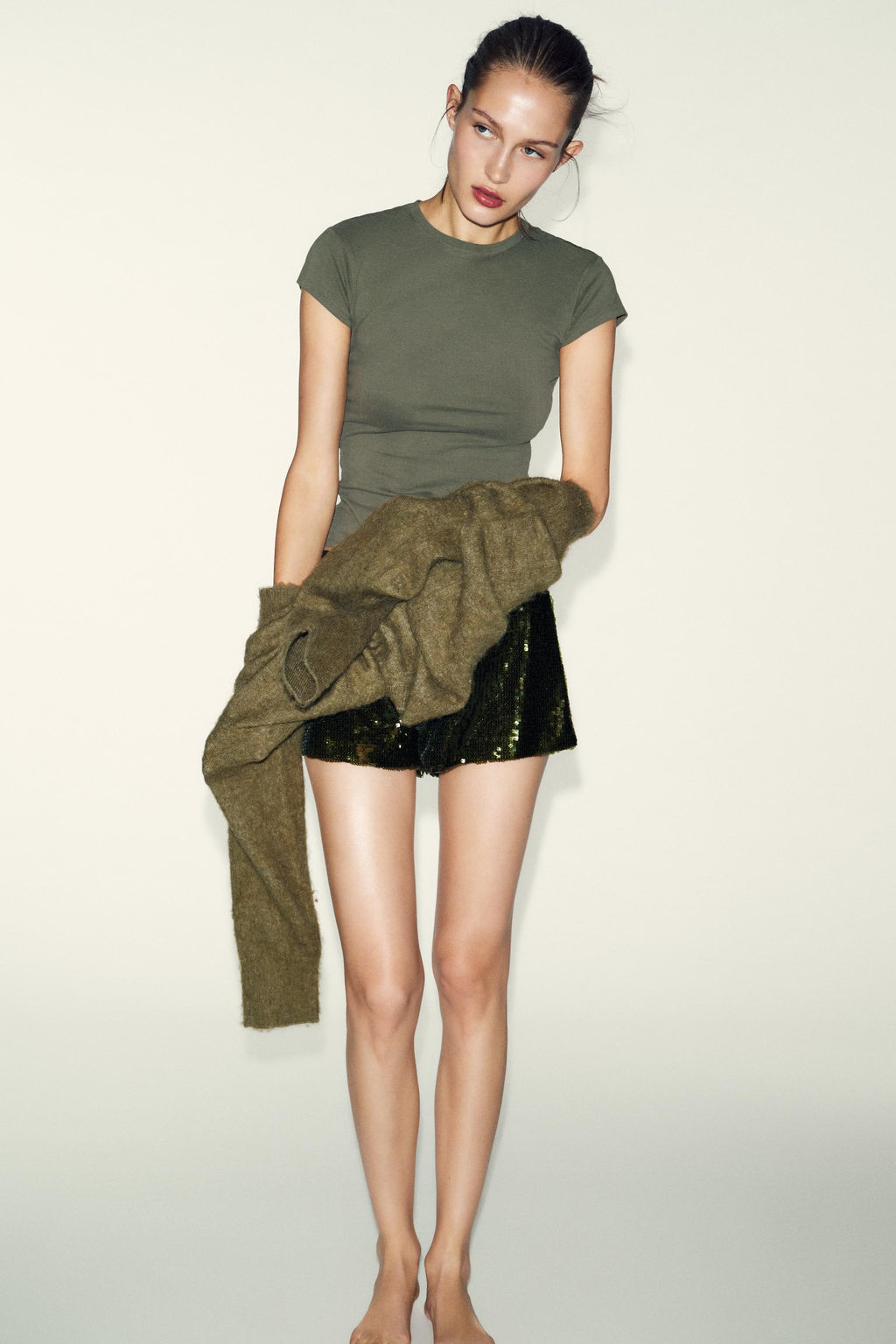 SLIM FIT SHORT SLEEVE T-SHIRT - Zara фото 12