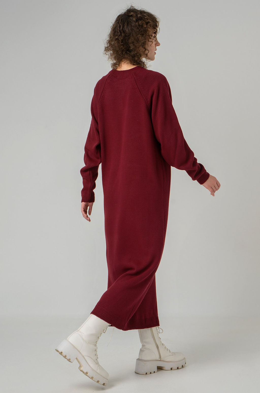 Женское теплое вязаное платье Happyfox