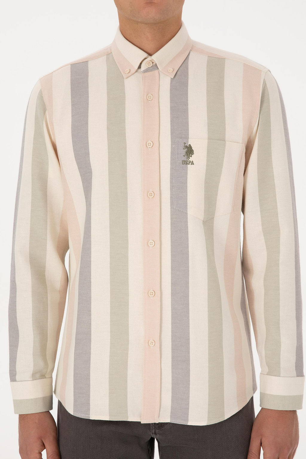 Erkek Krem Uzun Kollu _izgili G_mlek - U.s. polo assn фото 6