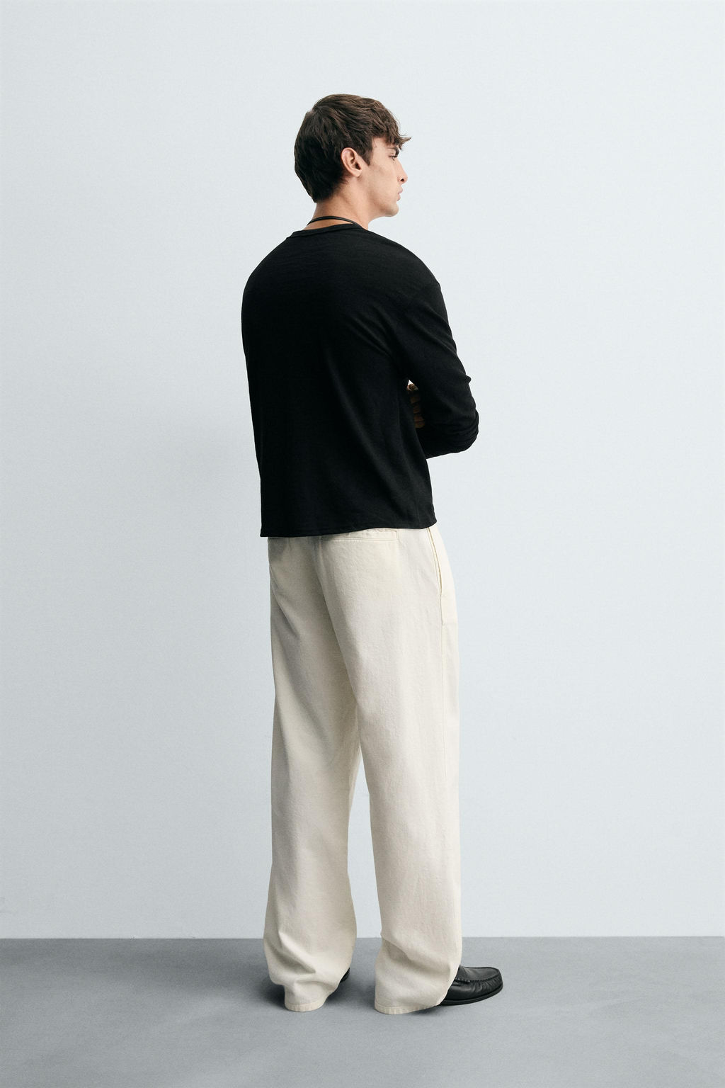 COTTON-HEMP CHINO TROUSERS - Zara фото 12