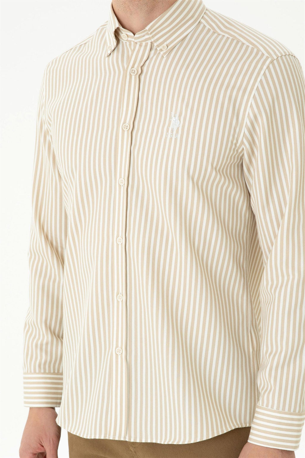 U. S. Polo Assn Мужская рубашка с длинным рукавом Stone - U.s. polo assn фото 12