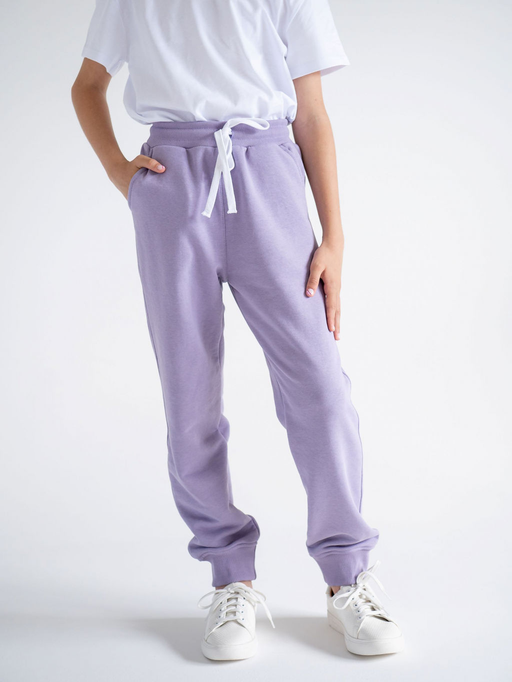 Брюки для девочки сиреневые, сиреневый - Lesi kids фото 4