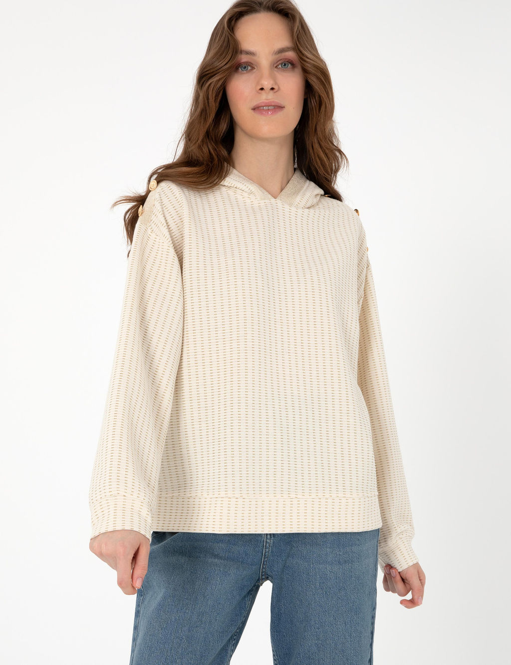 Krem Comfort Fit Sweatshirt - Pierre cardin фото 3