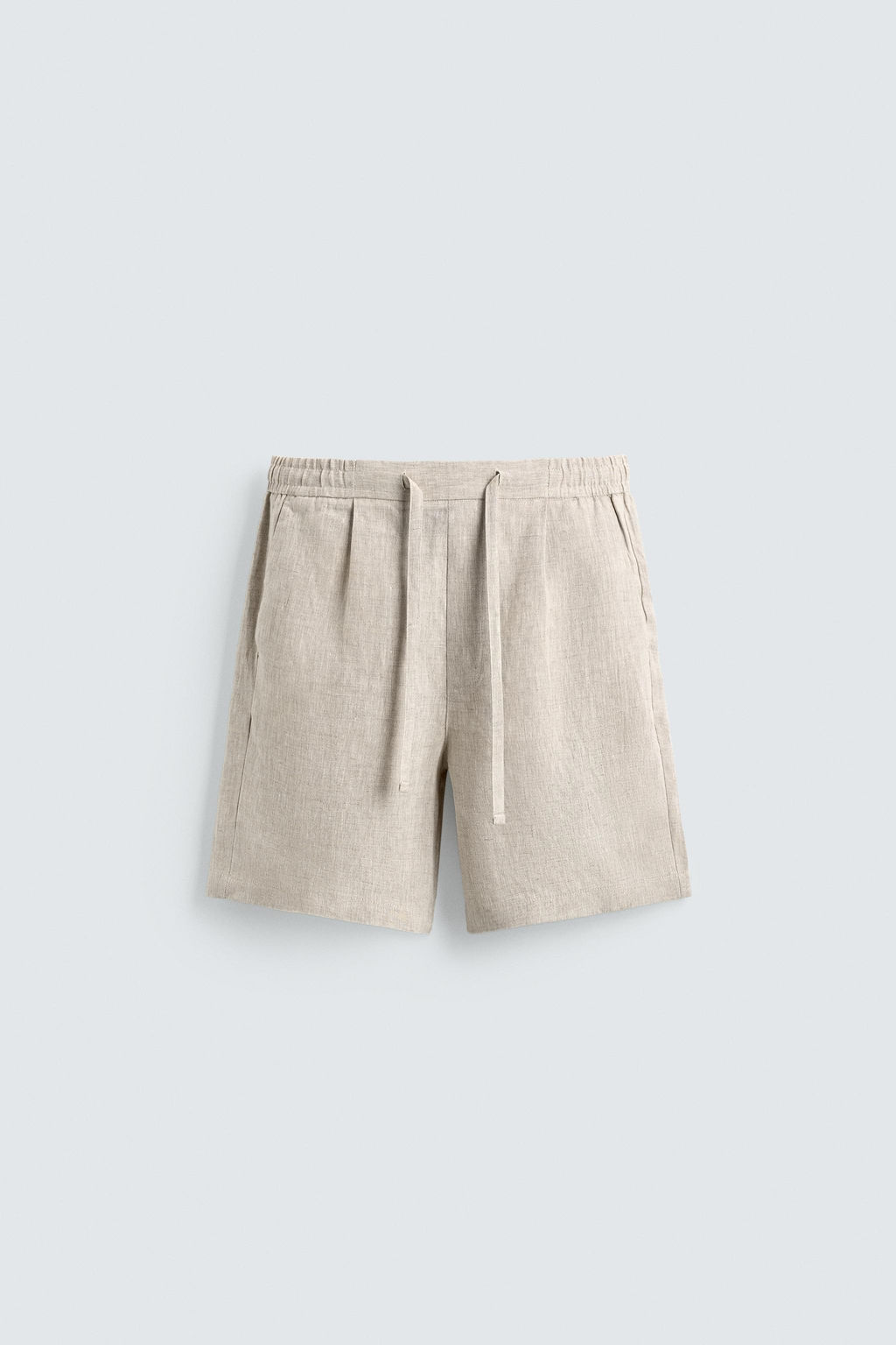 100% LINEN RELAXED FIT BERMUDA SHORTS - Zara фото 14