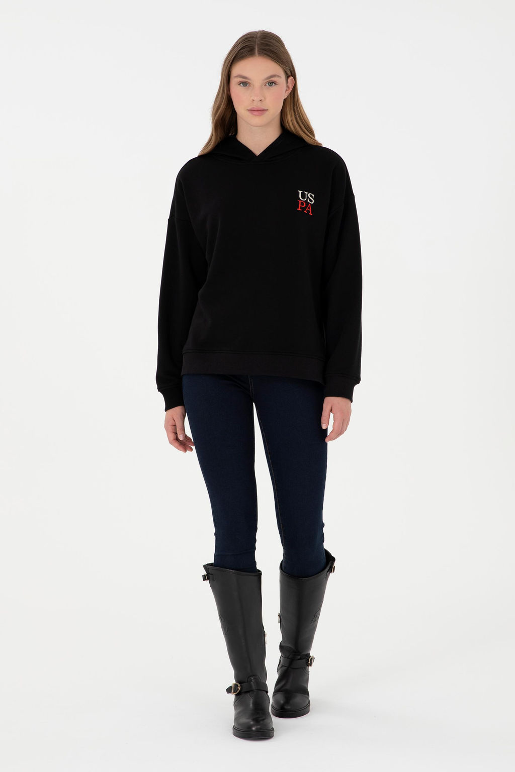 Женский черный свитшот Неожиданная скидка в корзине - U.s. polo assn фото 4